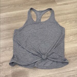Lululemon Athletica Gray Knotted Tank Top